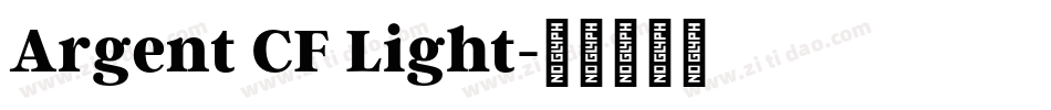 Argent CF Light字体转换